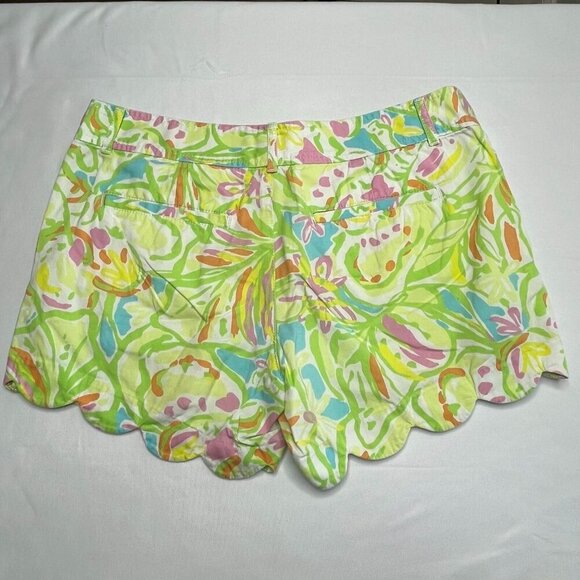 Lilly Pulitzer Buttercup Scallop Shorts Elephant Ear Size 4 - Picture 6 of 8